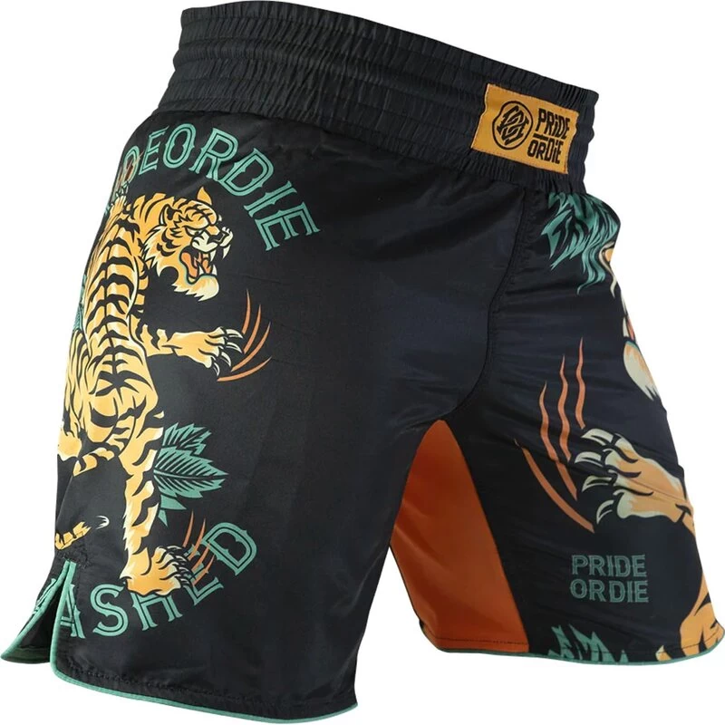 PRIDE Or Die Unleashed V.2 Fightshort Zwart 5 PRIDE Or Die Unleashed V.2 Fightshort Zwart - Afbeelding 3