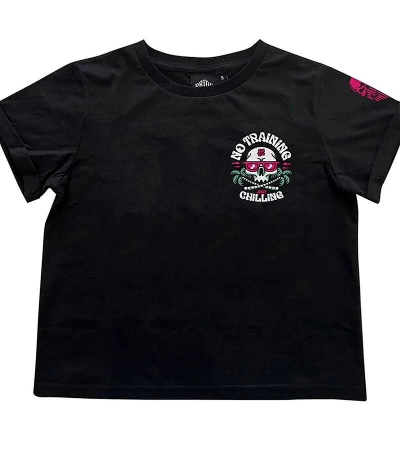 PRiDEorDiE Dames T-Shirt "No Training" Zwart 6 PRiDEorDiE Dames T-Shirt "No Training" Zwart - Afbeelding 4