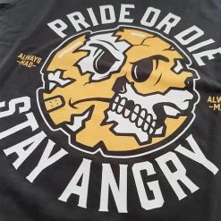 PRiDEorDiE T Shirt Stay Angry Zwart -Boksen Winkel pride or die prideordie t shirt stay angry zwart 2