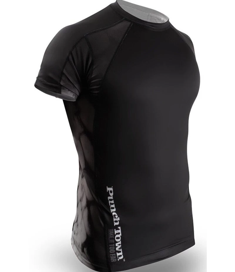 PunchTown Rash Guard Black Crush Korte Mouwen 3 PunchTown Rash Guard Black Crush Korte Mouwen