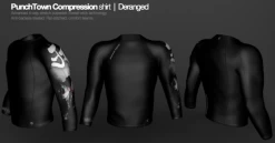 PunchTown Rash Guard Deranged Lange Mouw Zwart