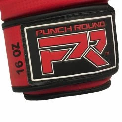 Punch Round Bokshandschoenen "LOGO" Mat Carbon Zwart Rood -Boksen Winkel punchr punch round bokshandschoenen logo mat carbo 3