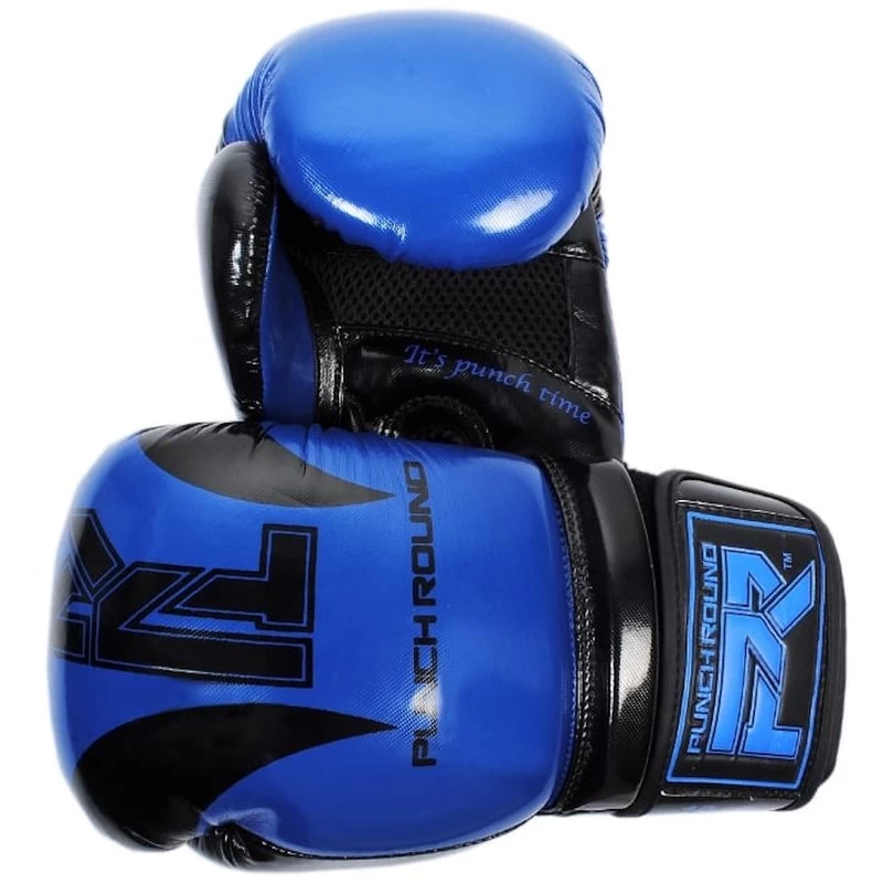 Punch Round Bokshandschoenen SLAM Blauw Zwart