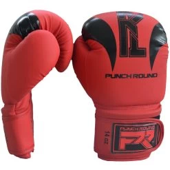 Punch Round Bokshandschoenen "SLAM" Mat Rood Zwart -Boksen Winkel punchr punch round bokshandschoenen slam mat rood 2