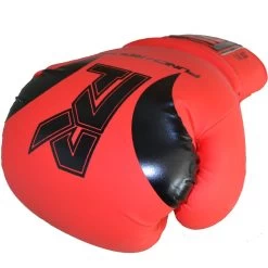 Punch Round Bokshandschoenen "SLAM" Mat Rood Zwart