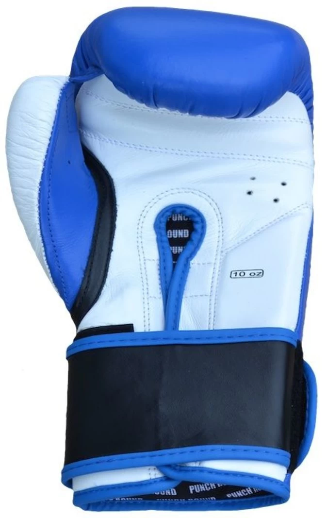 Punch Round™ ELITE PRO Bokshandschoenen Blauw Wit 4 Punch Round™ ELITE PRO Bokshandschoenen Blauw Wit - Afbeelding 2