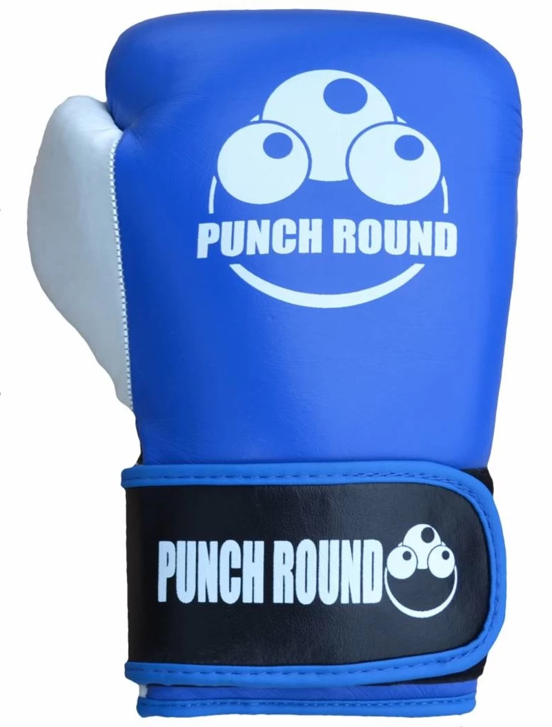Punch Round™ ELITE PRO Bokshandschoenen Blauw Wit 6 Punch Round™ ELITE PRO Bokshandschoenen Blauw Wit - Afbeelding 4
