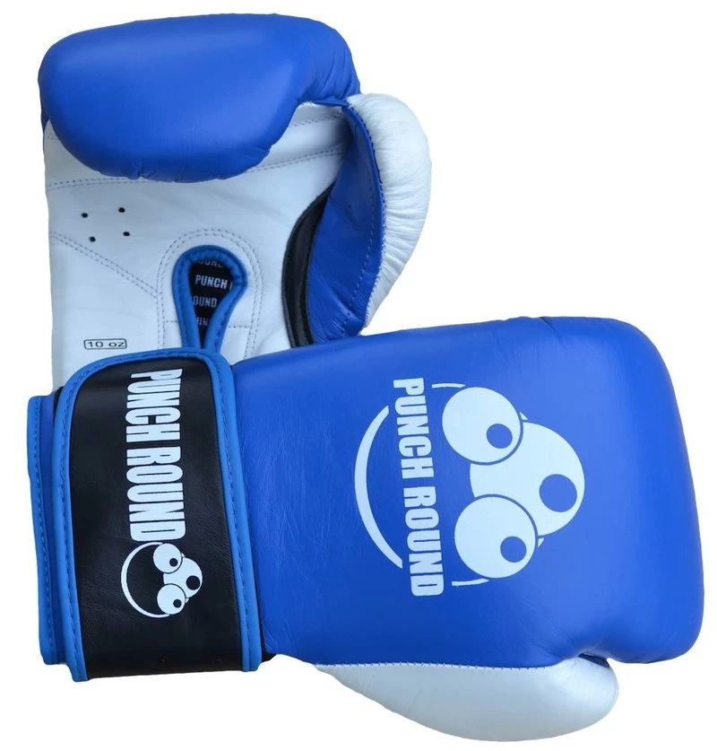 Punch Round™ ELITE PRO Bokshandschoenen Blauw Wit 3 Punch Round™ ELITE PRO Bokshandschoenen Blauw Wit