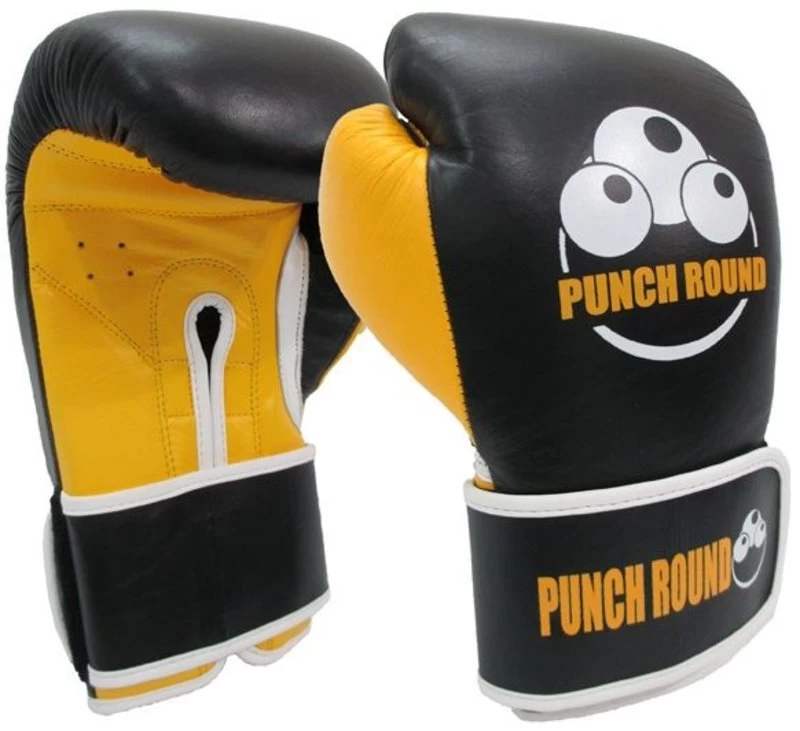 Punch Round™ ELITE PRO Bokshandschoenen Zwart Geel 3 Punch Round™ ELITE PRO Bokshandschoenen Zwart Geel