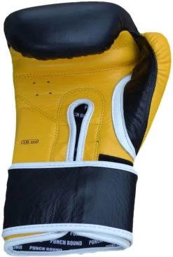 Punch Round™ ELITE PRO Bokshandschoenen Zwart Geel 9 Punch Round™ ELITE PRO Bokshandschoenen Zwart Geel -Boksen Winkel punchr punch round elite pro bokshandschoenen zwar 7