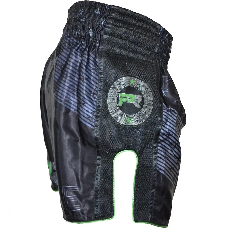 Punch Round Evoke Kickboks Broek Zwart Groen 3 Punch Round Evoke Kickboks Broek Zwart Groen