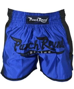 Punch Round™ FTX Muay Thai Short Blauw Zwart -Boksen Winkel punchr punch round ftx muay thai short blauw zwart 2