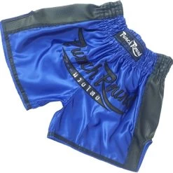 Punch Round™ FTX Muay Thai Short Blauw Zwart -Boksen Winkel punchr punch round ftx muay thai short blauw zwart 3