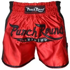 Punch Round™ FTX Muay Thai Short Rood Zwart -Boksen Winkel punchr punch round ftx muay thai short rood zwart 3