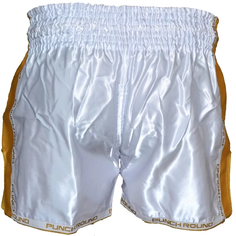 Punch Round™ Kickboks Broekje Carbon Wit Goud 4 Punch Round™ Kickboks Broekje Carbon Wit Goud - Afbeelding 2