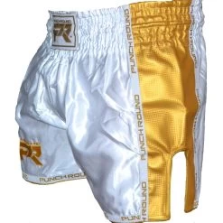Punch Round™ Kickboks Broekje Carbon Wit Goud