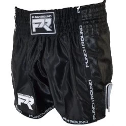 Punch Round Kickboks Broekje Matte Carbon Zwart Wit -Boksen Winkel punchr punch round kickboks broekje matte carbon z 2