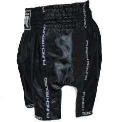 Punch Round Kickboks Broekje Matte Carbon Zwart Wit