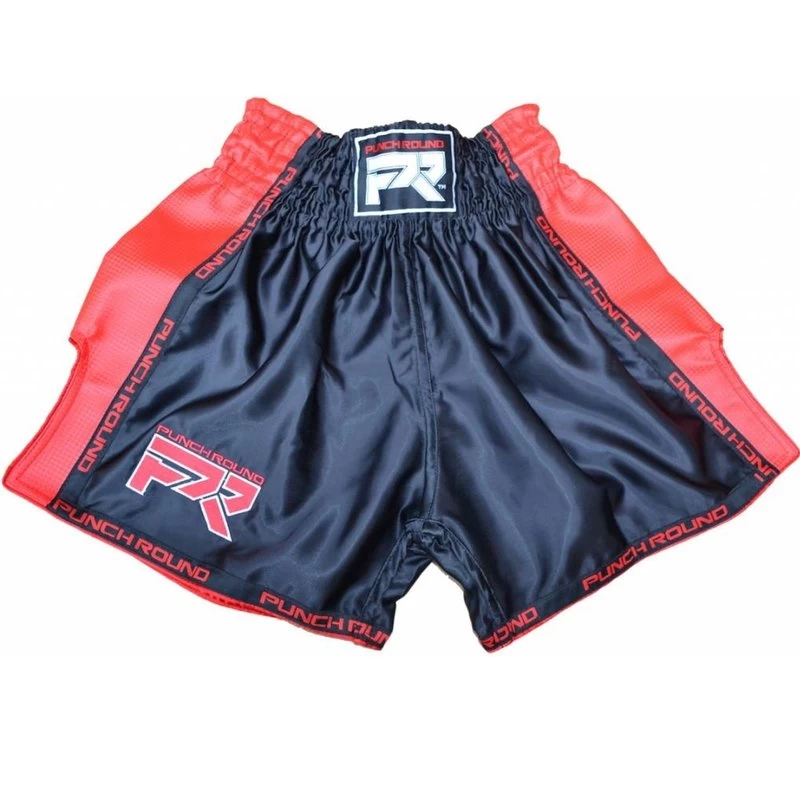 Punch Round Kickboks Broekje Matte Carbon Zwart Rood 7 Punch Round Kickboks Broekje Matte Carbon Zwart Rood - Afbeelding 5