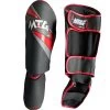 Punch Round MTG Pro Kickboks Scheenbeschermers Zwart Rood -Boksen Winkel punchr punch round mtg pro kickboks scheenbescherm