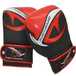 Punch Round No-Fear Bokshandschoenen Kids Zwart Rood -Boksen Winkel punchr punch round no fear bokshandschoenen kids z 5