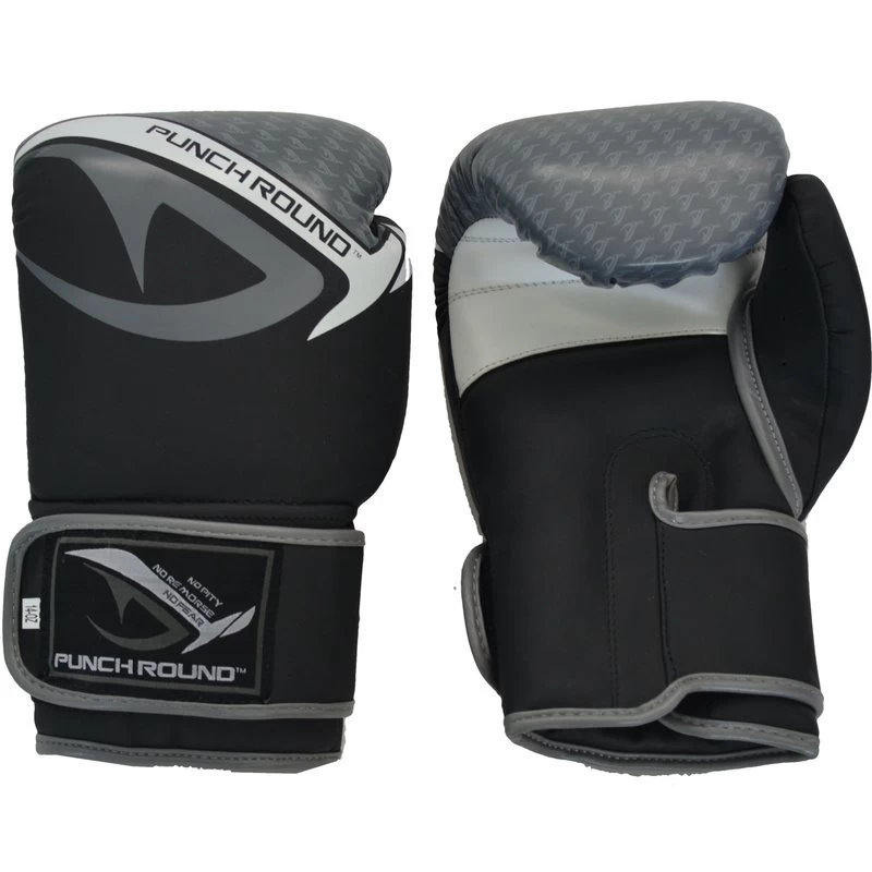 Punch Round NoFear Bokshandschoenen Zwart Grijs 3 Punch Round NoFear Bokshandschoenen Zwart Grijs