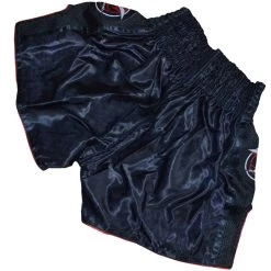Punch Round NoFear Muay Thai Kickboks Broek Zwart Rood -Boksen Winkel punchr punch round nofear muay thai kickboks broek 3