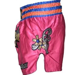 Punch Round™ Thaiboks Broekje Flower Kickboxing Shorts Pink MT11 -Boksen Winkel punchr punch round thaiboks broekje flower kickbox 3