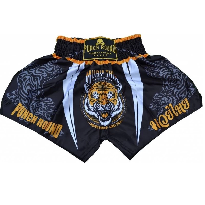 Punch Round™ Tiger Thaiboks Broekje Kickboxing Shorts 6 Punch Round™ Tiger Thaiboks Broekje Kickboxing Shorts - Afbeelding 4