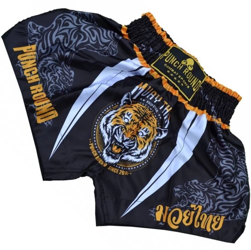 Punch Round™ Tiger Thaiboks Broekje Kickboxing Shorts 3 Punch Round™ Tiger Thaiboks Broekje Kickboxing Shorts