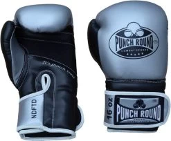 Punch Round Bokshandschoenen Combat Sports Zilver Zwart -Boksen Winkel punchr punch roundbokshandschoenen combat sports z 2