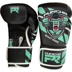 PunchR™ Beast Mode Bokshandschoenen Kids Zwart Groen 8 PunchR™ Beast Mode Bokshandschoenen Kids Zwart Groen -Boksen Winkel punchr punchr beast mode bokshandschoenen kids zwa 2