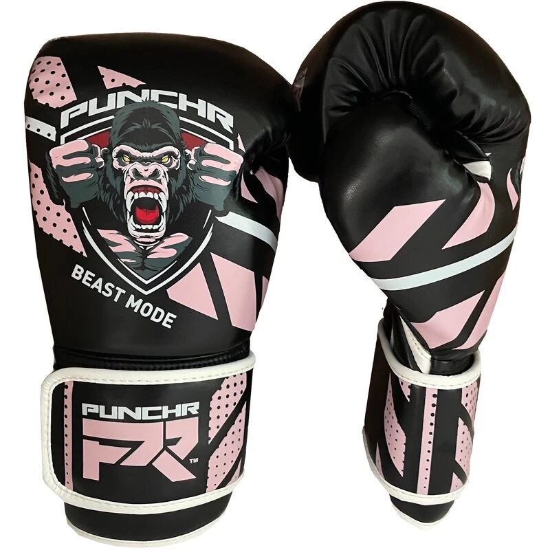 PunchR Beast Mode Kids Bokshandschoenen Zwart Roze 6 PunchR Beast Mode Kids Bokshandschoenen Zwart Roze - Afbeelding 4
