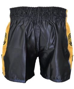 PunchR Muay Thai Kickboks Broek Zwart Goud By PunchR™ -Boksen Winkel punchr punchr muay thai kickboks broek zwart goud 3