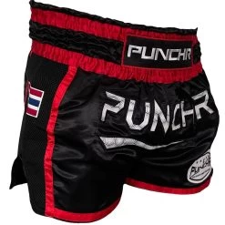 PunchR™ Muay Thai Short Super Mesh Zwart Rood 11 PunchR™ Muay Thai Short Super Mesh Zwart Rood -Boksen Winkel punchr punchr muay thai short super mesh zwart roo 2