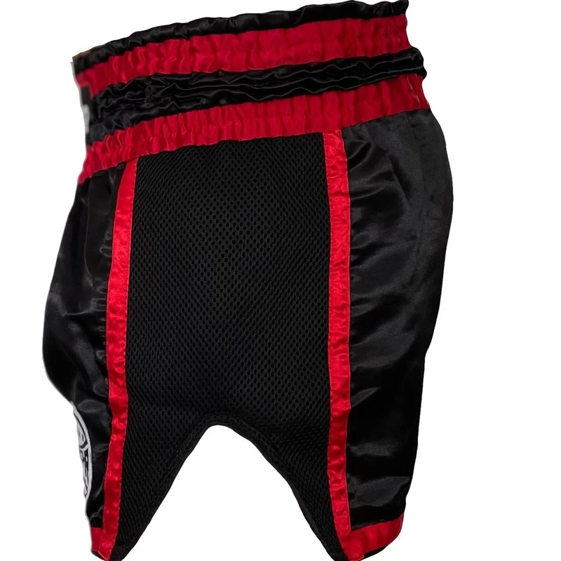 PunchR™ Muay Thai Short Super Mesh Zwart Rood 7 PunchR™ Muay Thai Short Super Mesh Zwart Rood - Afbeelding 5