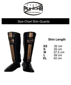 PunchR™ Pro Range Scheenbeschermers Zwart Fade Goud -Boksen Winkel punchr punchr pro range scheenbeschermers zwart fa 4