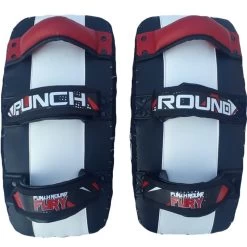 PunchR™ Train Insane Curved Thai Pads Arm Kick Pads NT Zwart Rood