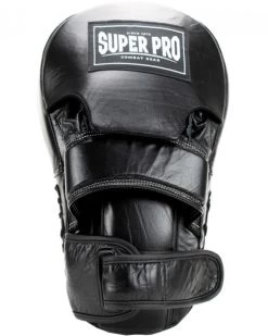 Super Pro Combat Gear Handmitts Long Curved Leder Zwart Wit -Boksen Winkel super pro super pro combat gear handmitts long cur 5