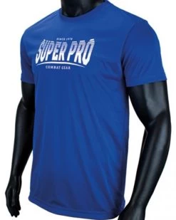 Super Pro Dry Fit T-Shirt Stripes Blauw -Boksen Winkel super pro super pro dry fit t shirt stripes blauw 2