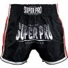 Super Pro Muay Thai Kickboks Broek Stripes Zwart Rood -Boksen Winkel super pro super pro muay thai kickboks broek strip