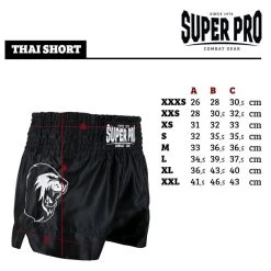 Super Pro Muay Thai Kickboks Broek Stripes Zwart Rood -Boksen Winkel super pro super pro muay thai kickboks broek strip 2