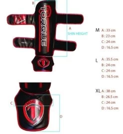 Torque Velocity Kickboks Scheenbeschermers Zwart Rood -Boksen Winkel torque torque velocity kickboks scheenbeschermers 3