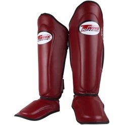 Twins Kickboks Scheenbeschermers SGL 7 Wijn Rood Muay Thai Gear -Boksen Winkel twins special twins kickboks scheenbeschermers sgl 11