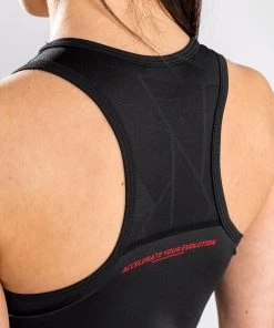 UFC Venum Dry Tech Performance Institute Tanktop Dames Zwart Rood -Boksen Winkel ufc venum ufc venum dry tech performance institute 4