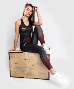 UFC Venum Performance Institute Sportlegging Dames Zwart Rood