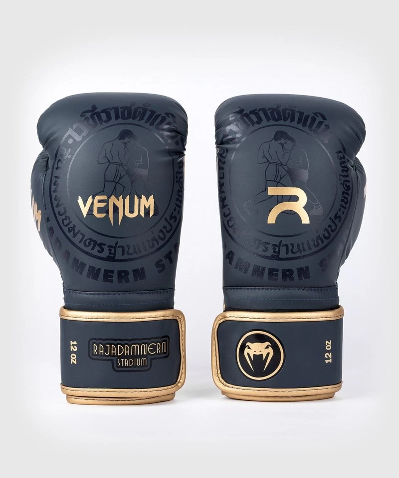 RAJADAMNERN X Venum Muay Thai Bokshandschoenen Marineblauw Goud 4 RAJADAMNERN X Venum Muay Thai Bokshandschoenen Marineblauw Goud - Afbeelding 2