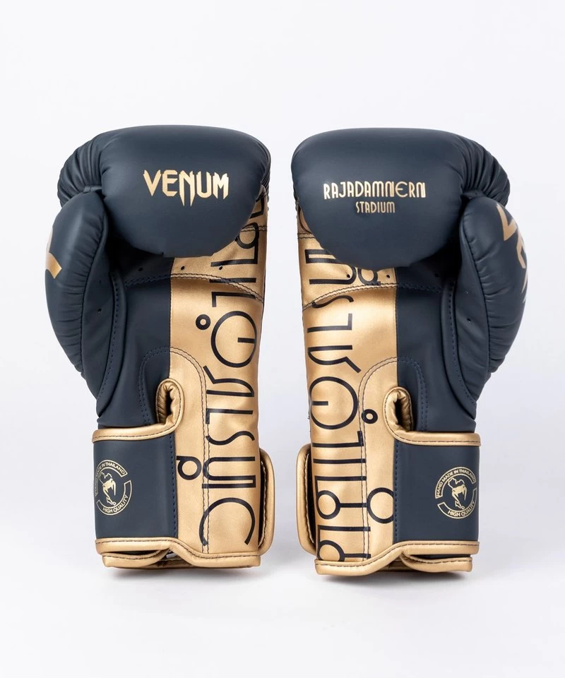RAJADAMNERN X Venum Muay Thai Bokshandschoenen Marineblauw Goud 3 RAJADAMNERN X Venum Muay Thai Bokshandschoenen Marineblauw Goud