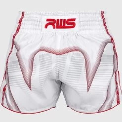 RWS X Venum Muay Thai Kickboxing Short Wit Rood -Boksen Winkel venum rws x venum muay thai kickboxing short wit r 6