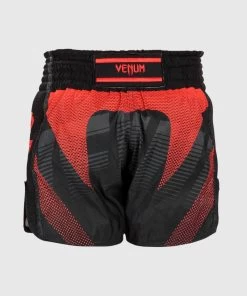 RWS X Venum Muay Thai Kickboxing Short Zwart Rood -Boksen Winkel venum rws x venum muay thai kickboxing short zwart 2